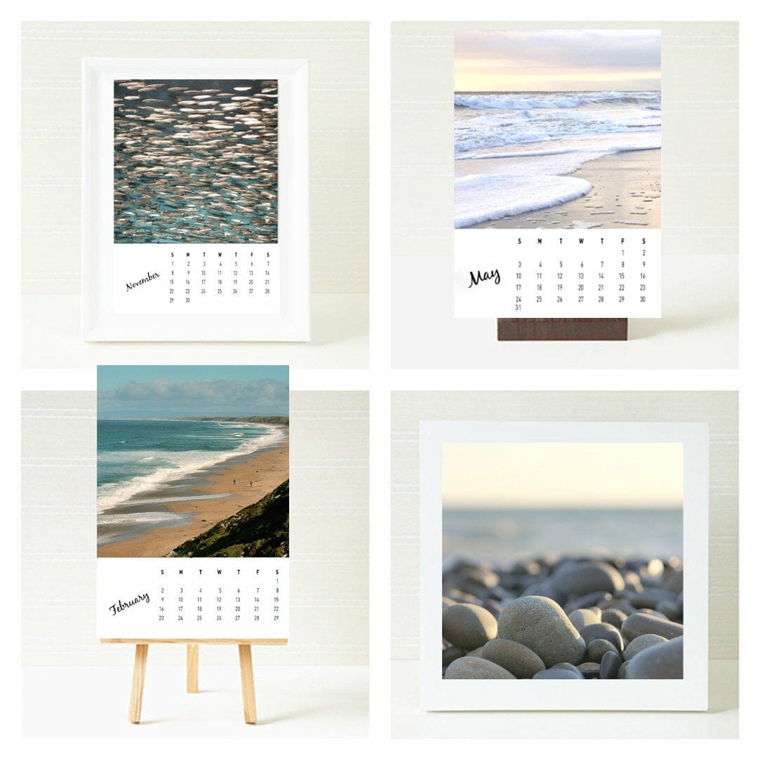 2020 Beach Desk Calendar Nautical Photo Desk Calendar 20 Off